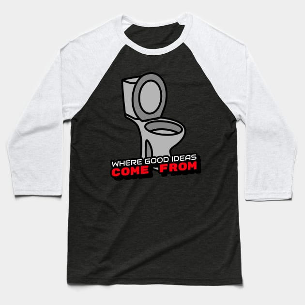 Funny toilet seat Baseball T-Shirt by BB Funny Store